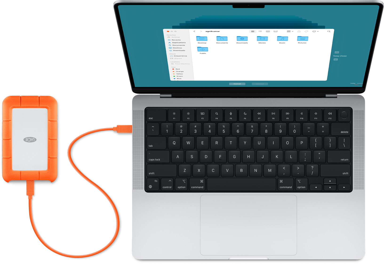 Time MachineでバックアップするMacBook